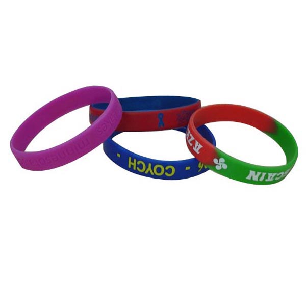 environmental sectional silicon wristband with debossed custom logo  | EVPW5170